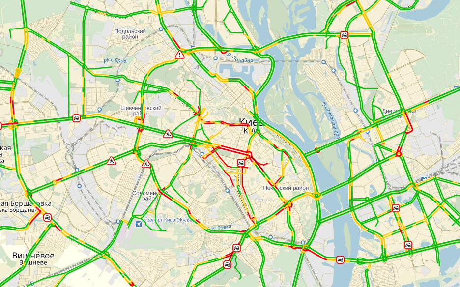 пробки, киев