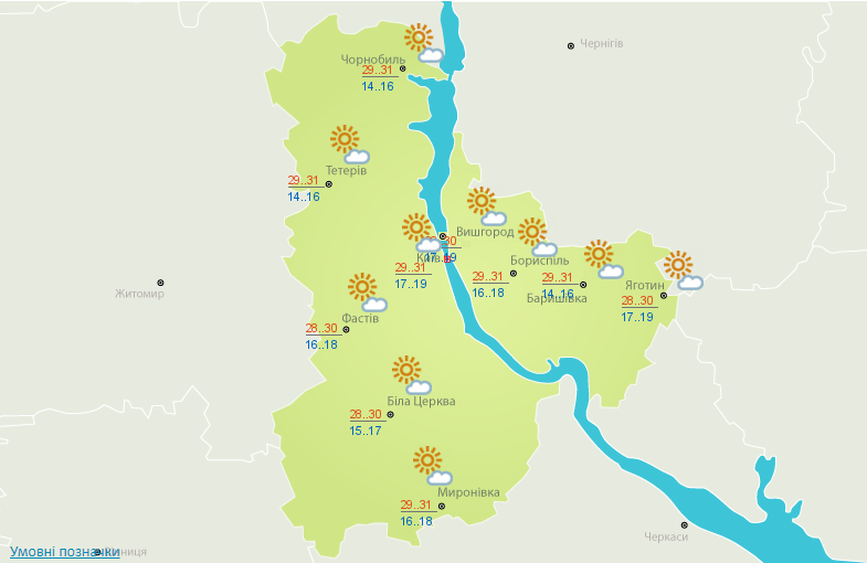 Дожди с грозами на западе Украины и жара до +31: прогноз погоды на сегодня