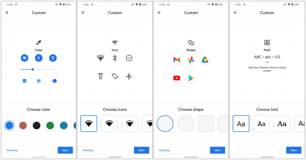 Из последней сборки Android 12 убрали настройки внешнего вида интерфейса