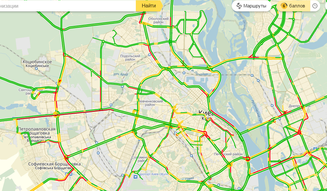 пробки, киев