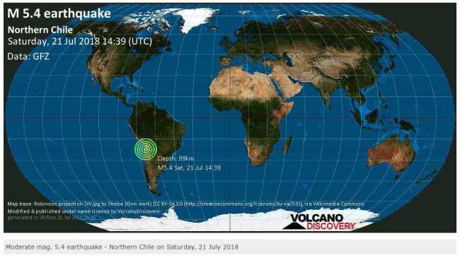 У Чилі стався землетрус магнітудою 5,2