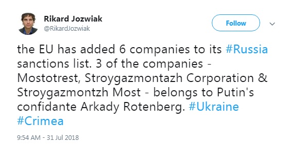 Евросоюз ввел санкции против компаний РФ за строительство Крымского моста