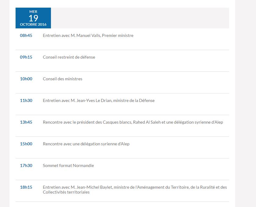 расписание мероприятий при участии президента Франции