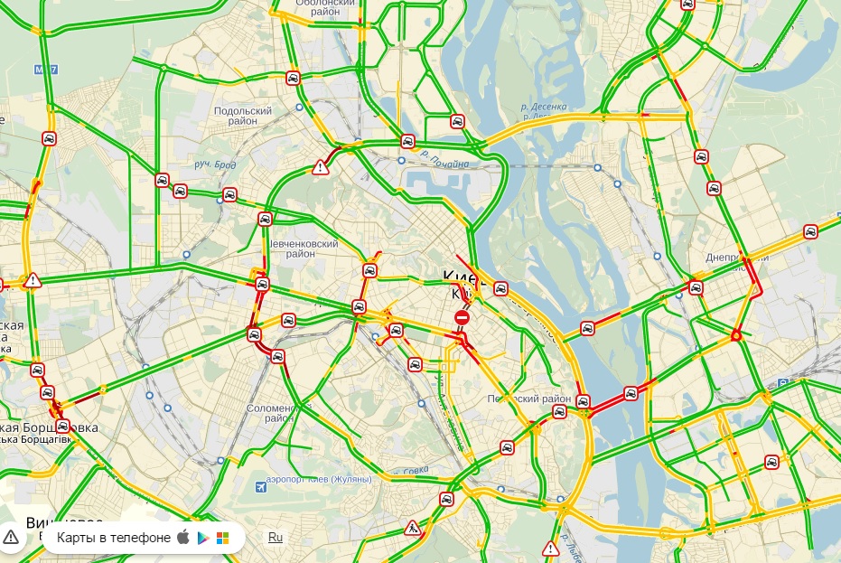 пробки, Київ