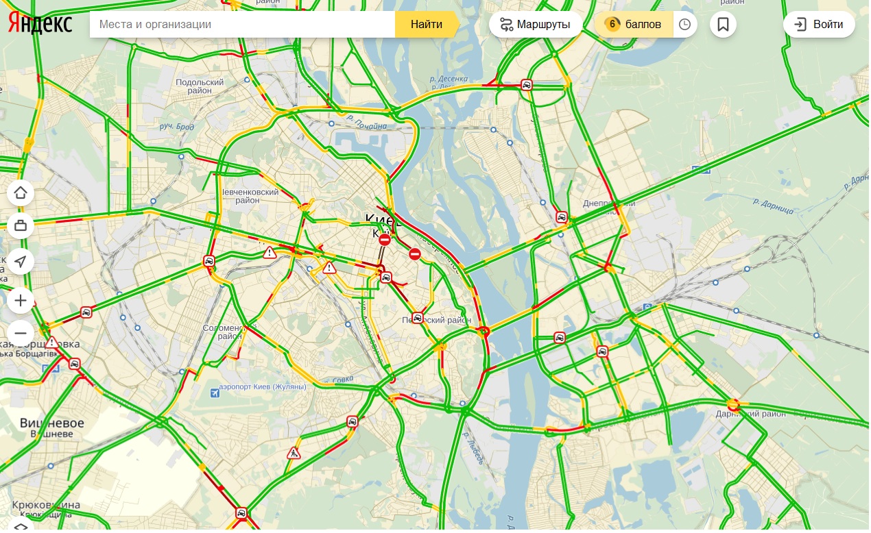 Фото: пробки в Киеве
