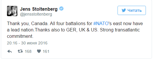 Канада планирует командовать батальоном НАТО в Латвии