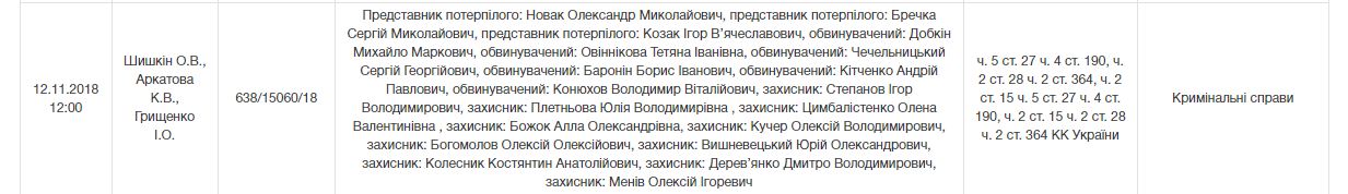 Суд по делу Добкина назначен на 12 ноября