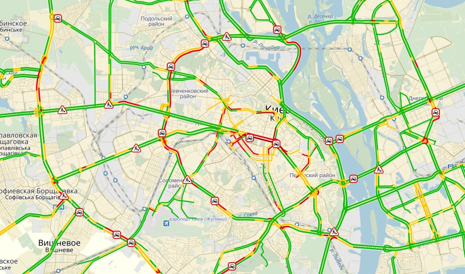 пробки, киев