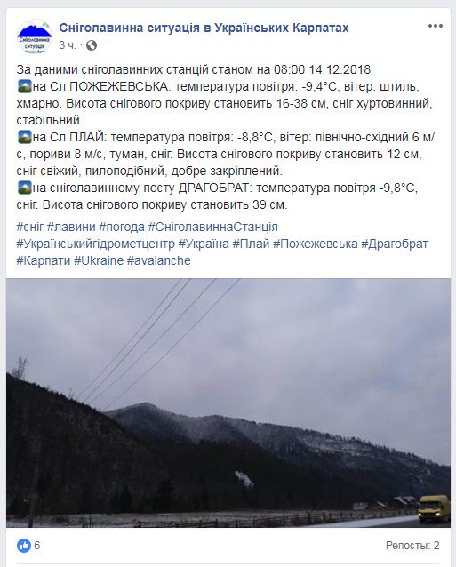 В Карпатах випало майже 40 см снігу
