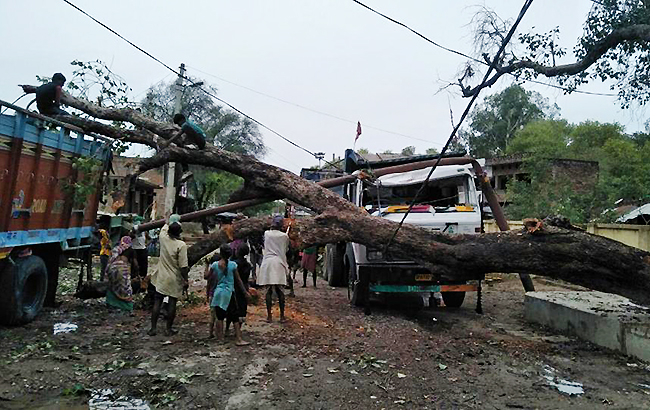 В результате песчаной бури на севере Индии погибли 77 человек