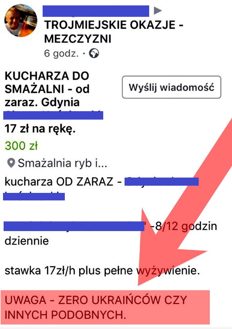 В Польше ресторан разместил вакансию с условием "ноль украинцев"