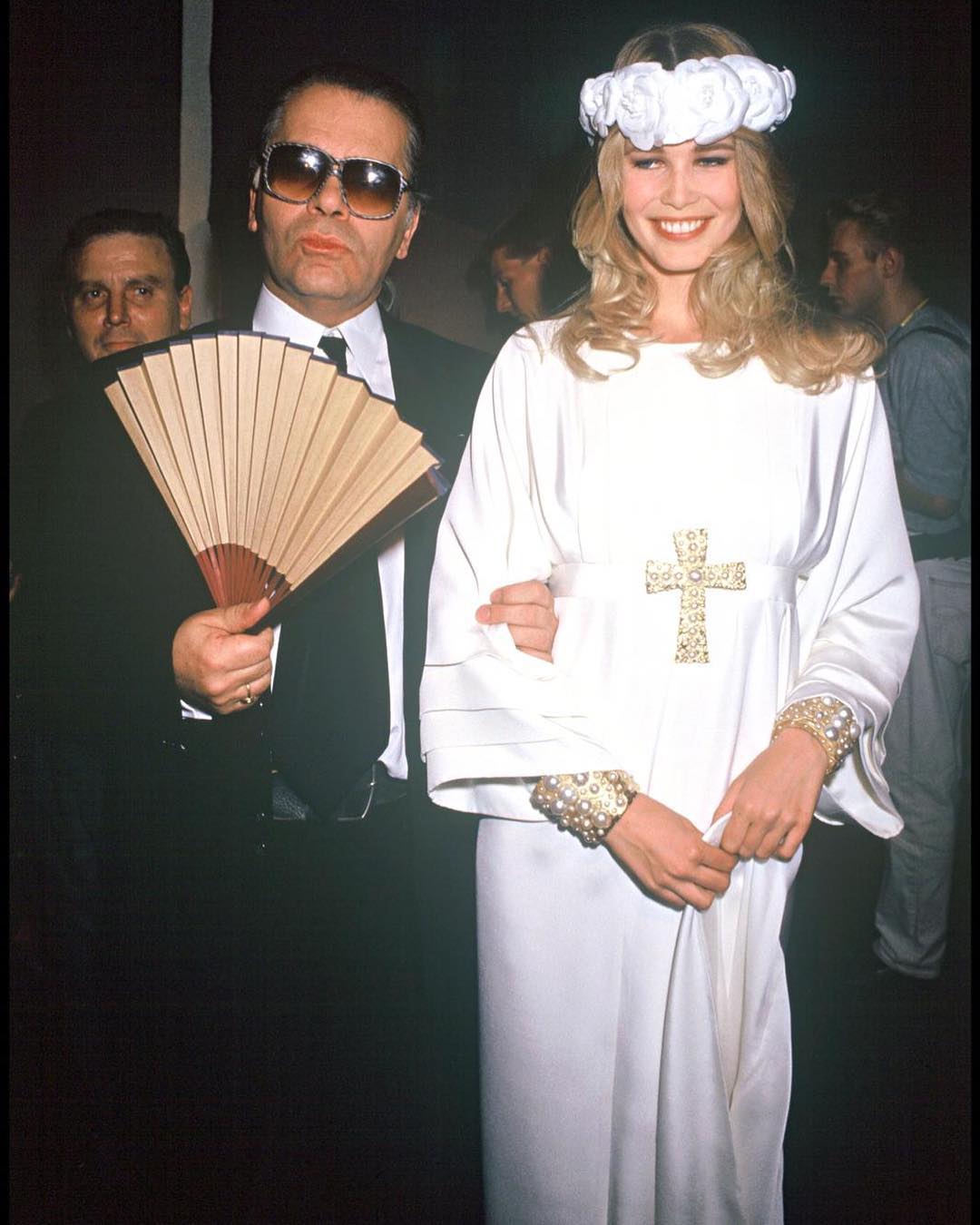 Клаудия Шиффер и Карл Лагерфельд