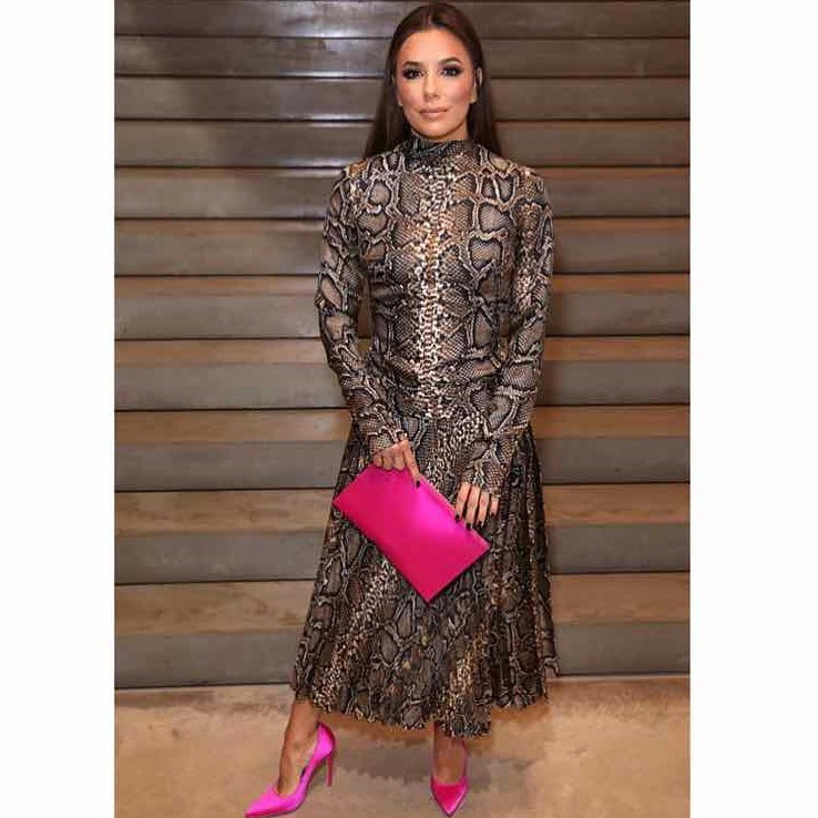 Безупречна с головы до ног: Ева Лонгория учит носить самый модный принт сезона