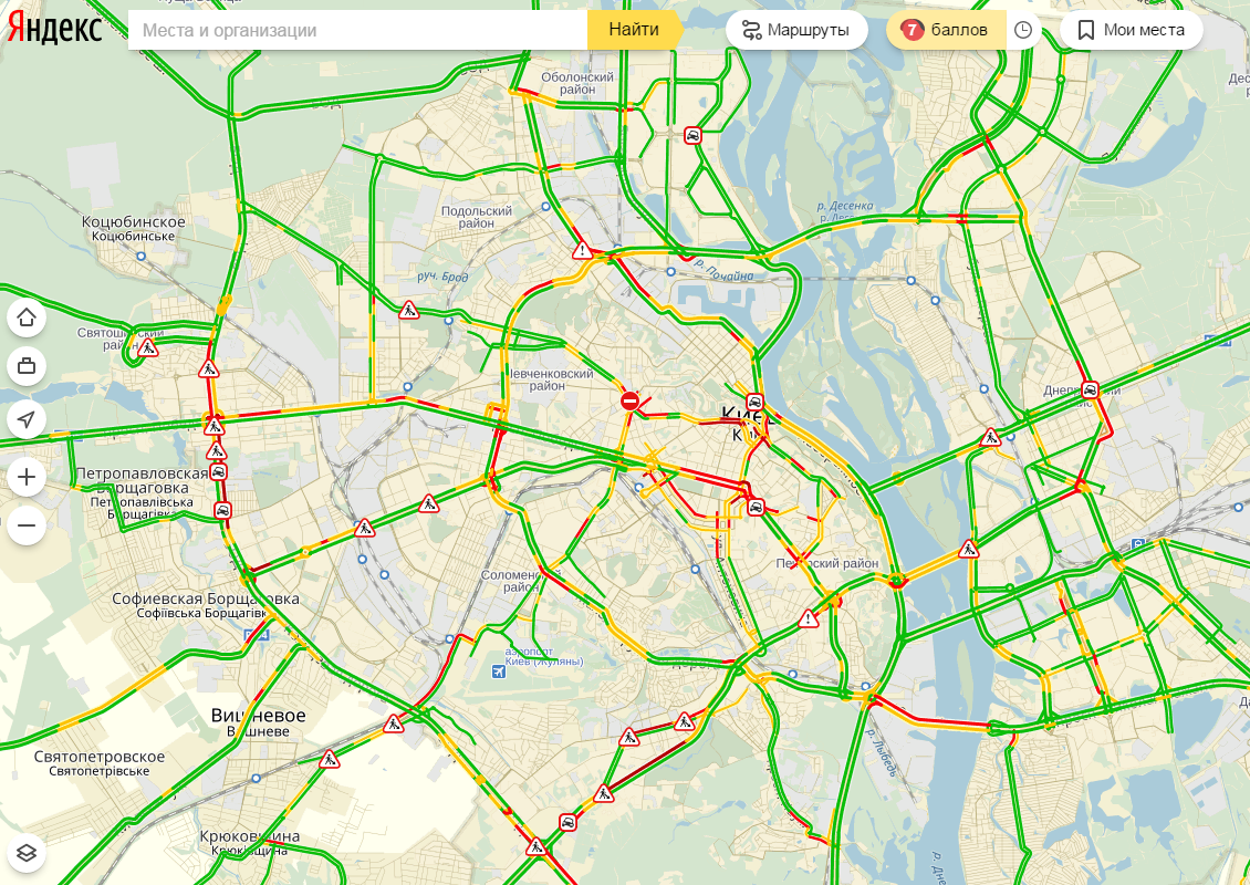 пробки в Києві