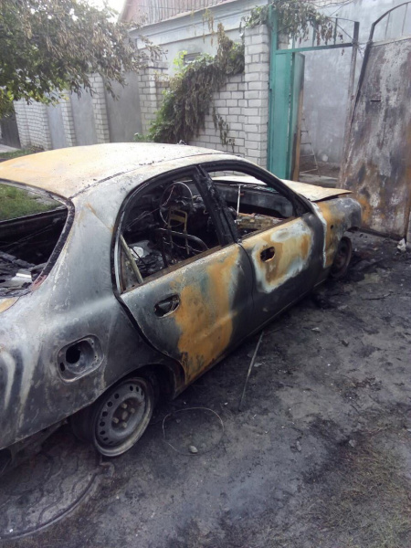 В Херсоне подожгли автомобиль активиста "Батькивщины"