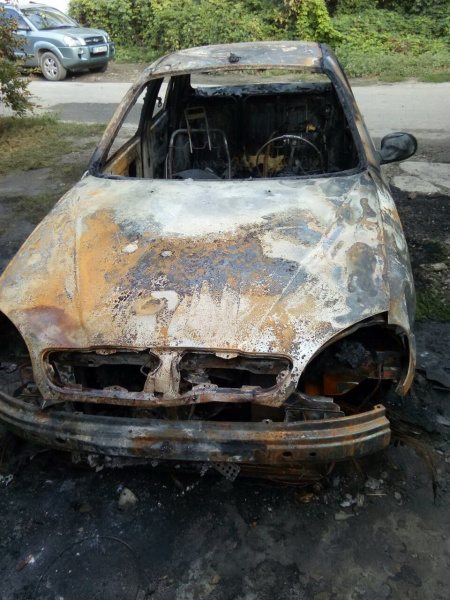 В Херсоне подожгли автомобиль активиста "Батькивщины"