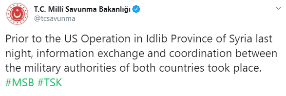 США координировали с Анкарой операцию против ИГ в Сирии