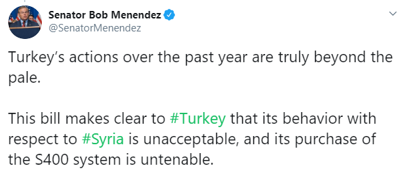 Комитет Сената США одобрил санкции против Турции