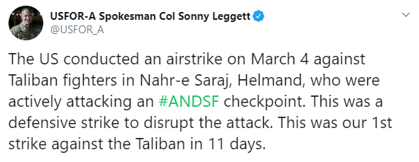 США впервые после подписания мирного соглашения атаковали "Талибан"