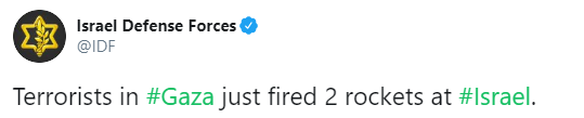 Израиль обстреляли из сектора Газа