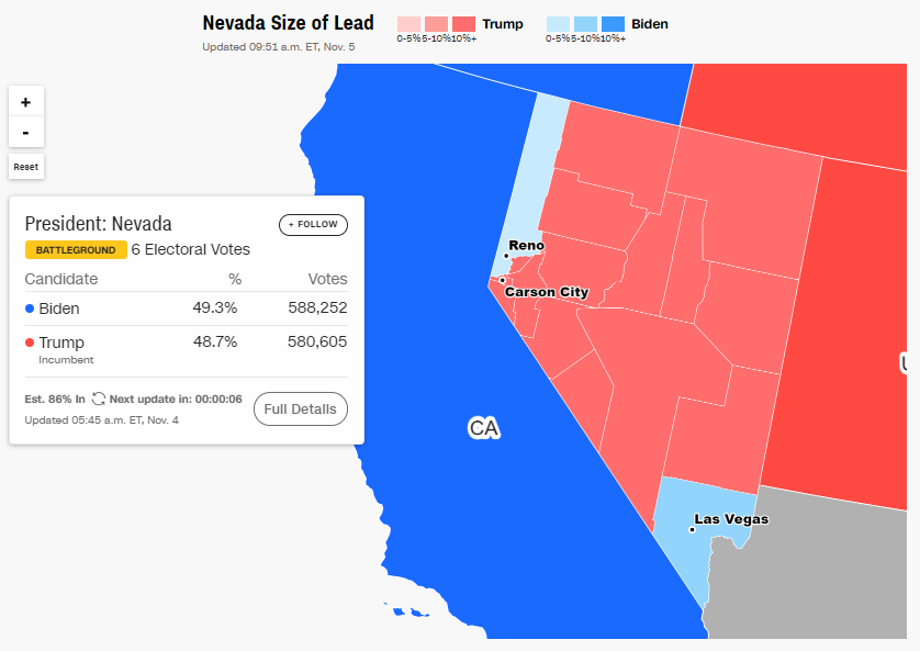 Выборы в США: сколько бюллетеней осталось посчитать штатам