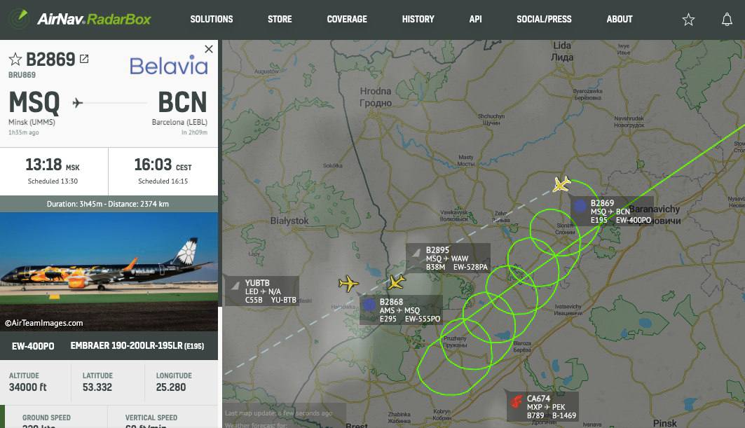 Вход воспрещен. Самолет "Белавиа" не смог пересечь границу с Польшей: что известно