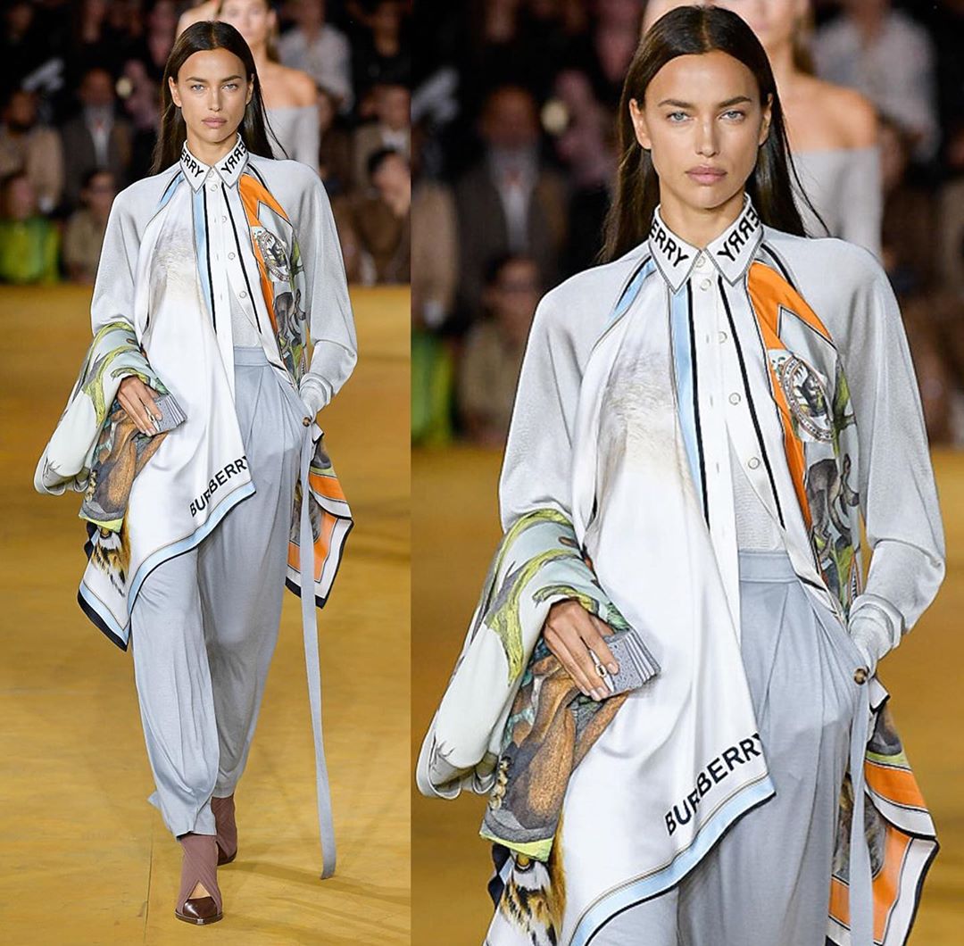 Стильная и стройная: Ирина Шейк блистает в Лондоне на показе Burberry