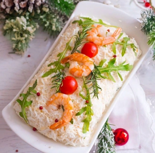 Салат "Кальмар в шубке"