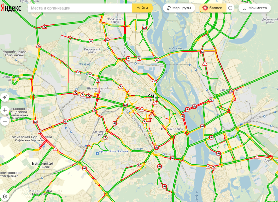 пробки в Києві