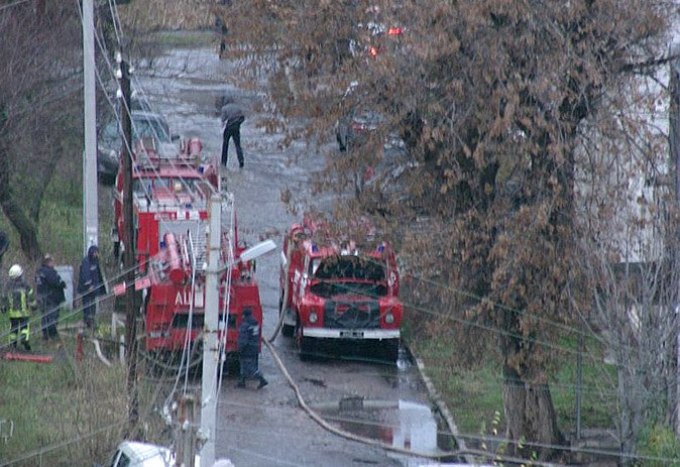 В Харькове в здании бывшей макаронной фабрики произошел пожар