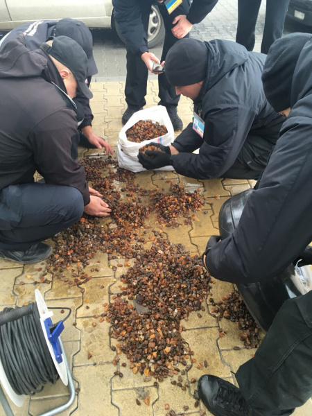 Пограничники пресекли контрабанду янтаря на границе с Польшей