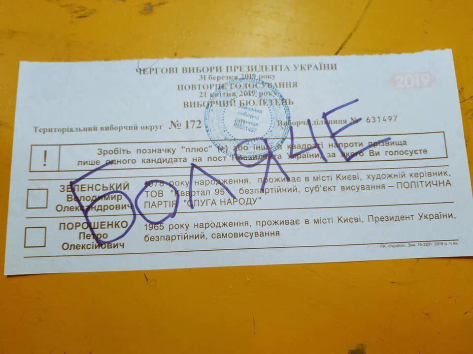 Больно! Какие "послания" украинцы оставляют на бюллетенях (фото)