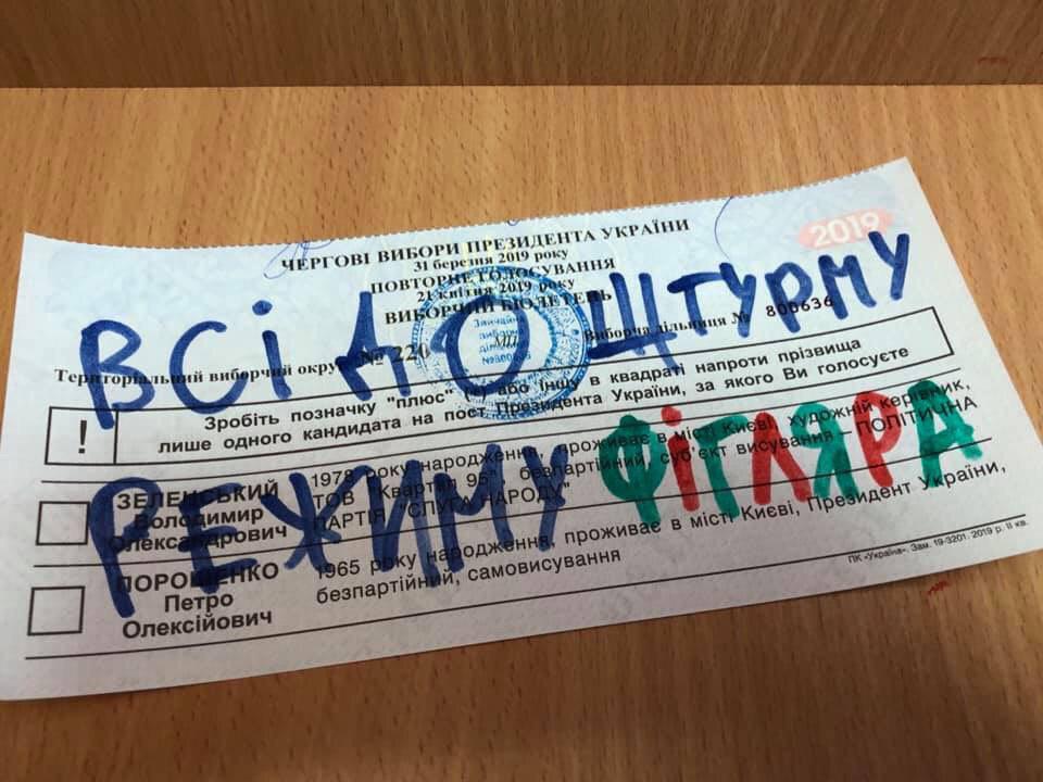 Больно! Какие "послания" украинцы оставляют на бюллетенях (фото)