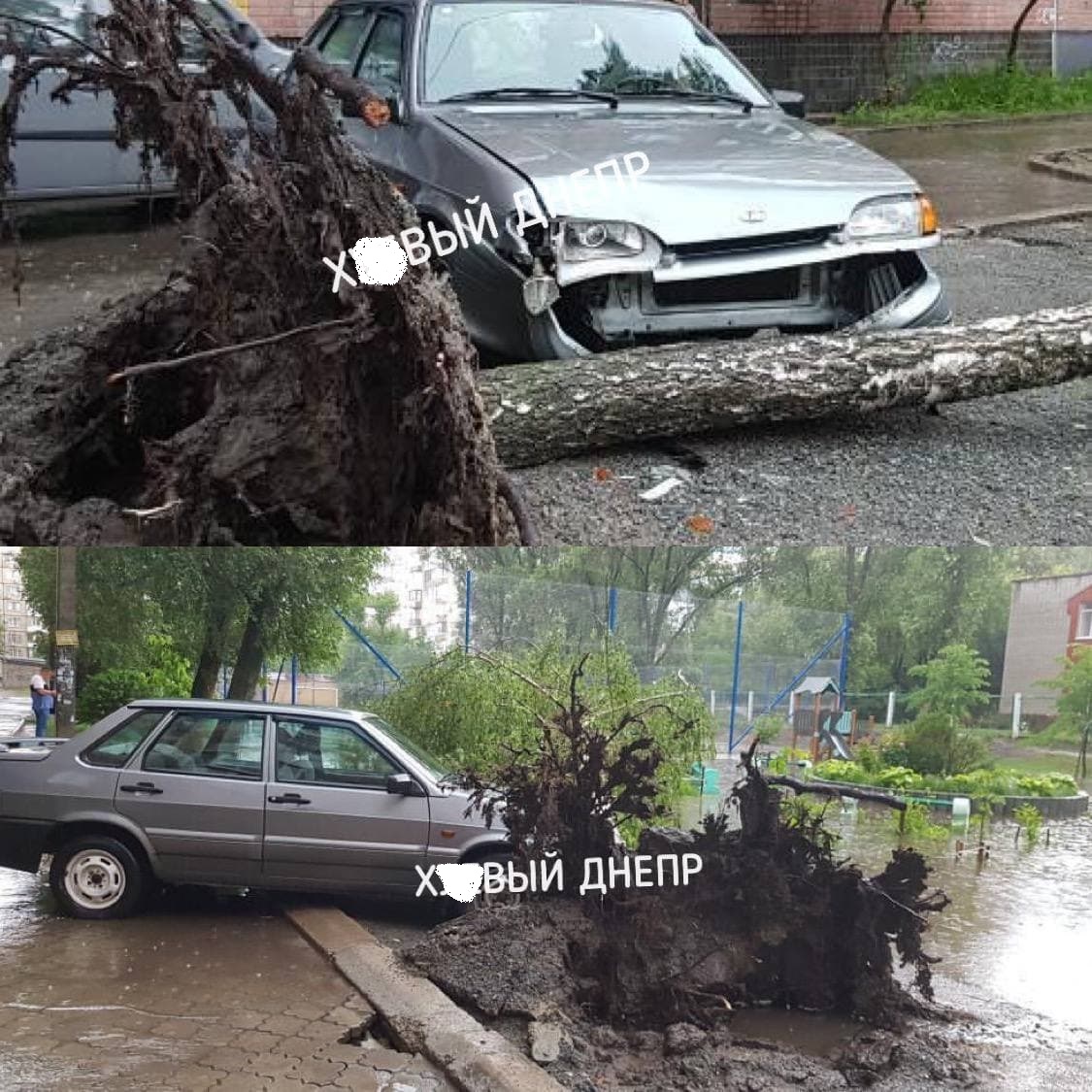 Сильна гроза наробила лиха в Дніпрі: відео наслідків негоди
