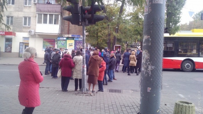 В Одессе перекрывали улицы из-за отсутствия электроснабжения