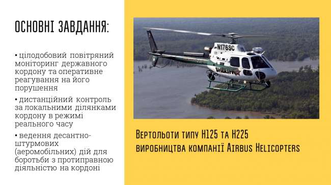 В МВД назвали основные задачи авиационного погранподразделения