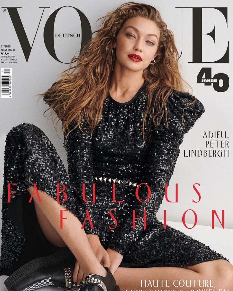 Фатальна красуня: Джіджі Хадід в розкішній сукні красується на обкладинці Vogue Germany