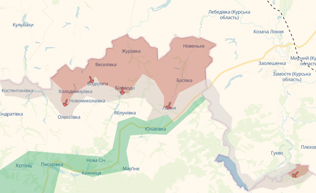 Наступление РФ в Сумской области: в ГПСУ назвали самые активные направления штурмов