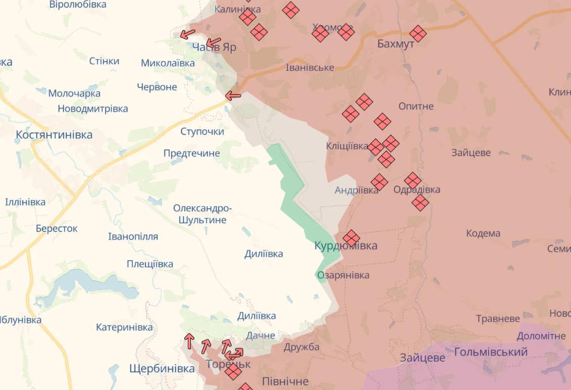 В городской застройке Торецка и Часового Яра идут интенсивные бои, - ВСУ