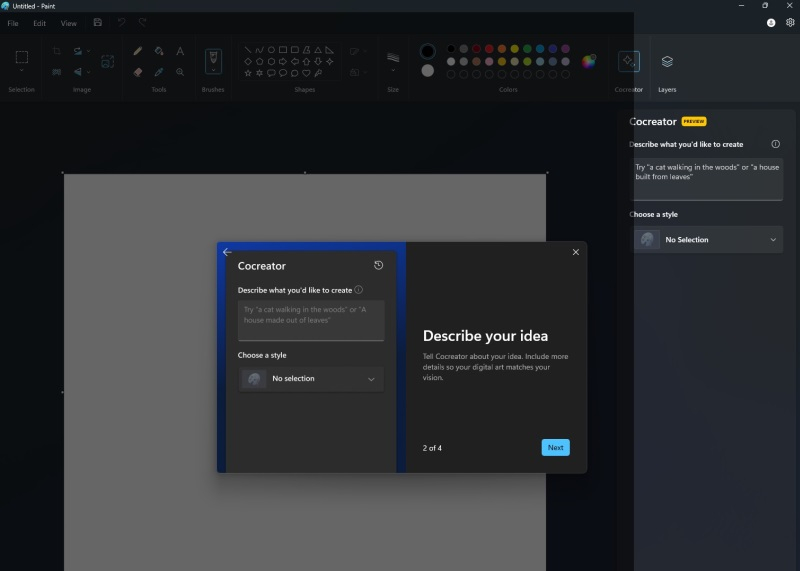 Microsoft додала у Paint можливість малювати картинки за текстовим описом