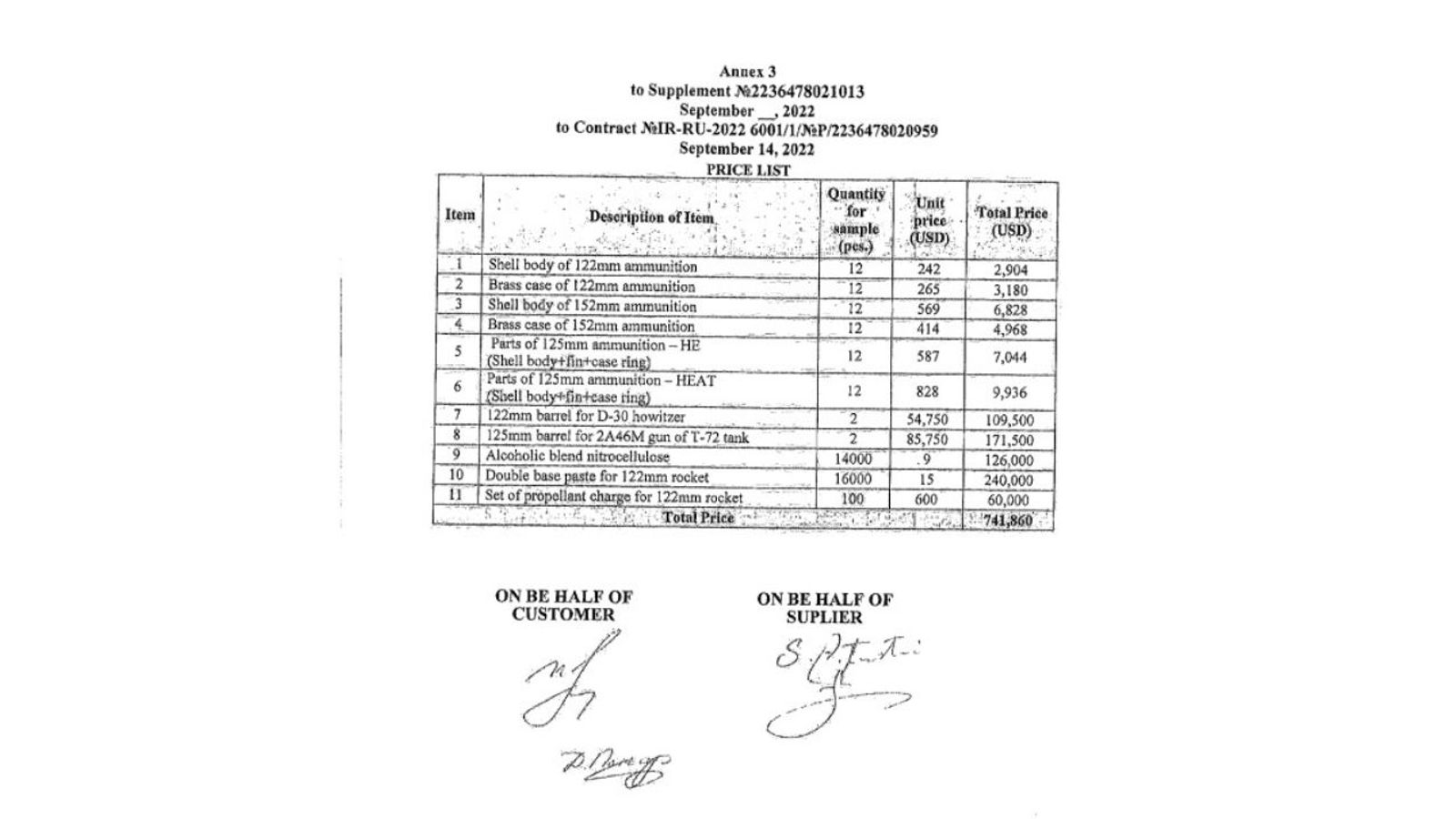 Британские СМИ впервые обнародовали контракт на поставку оружия из Ирана в Россию