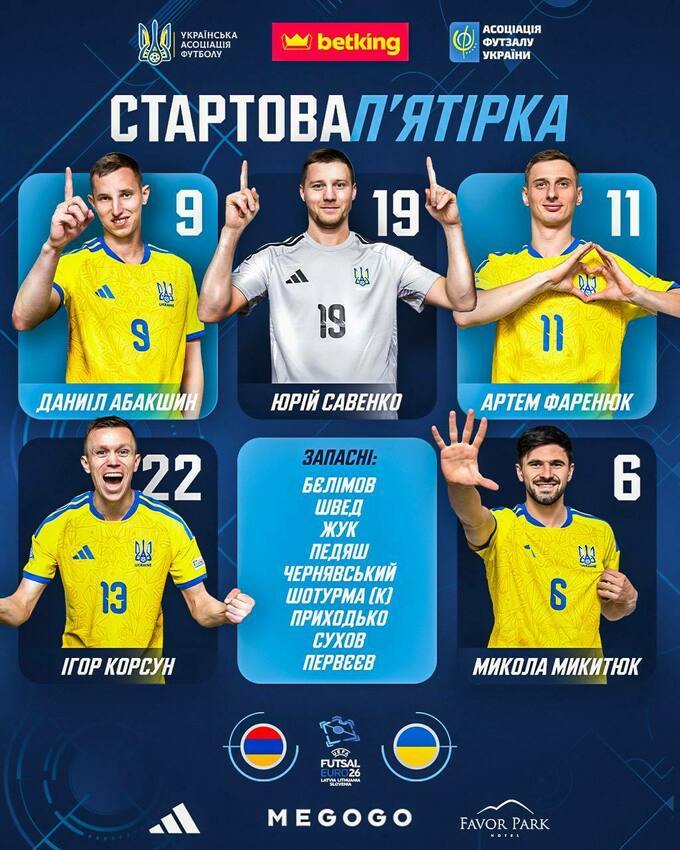 З ким Україна стартує на Євро з футзалу: оголошено основу на матч з Вірменією