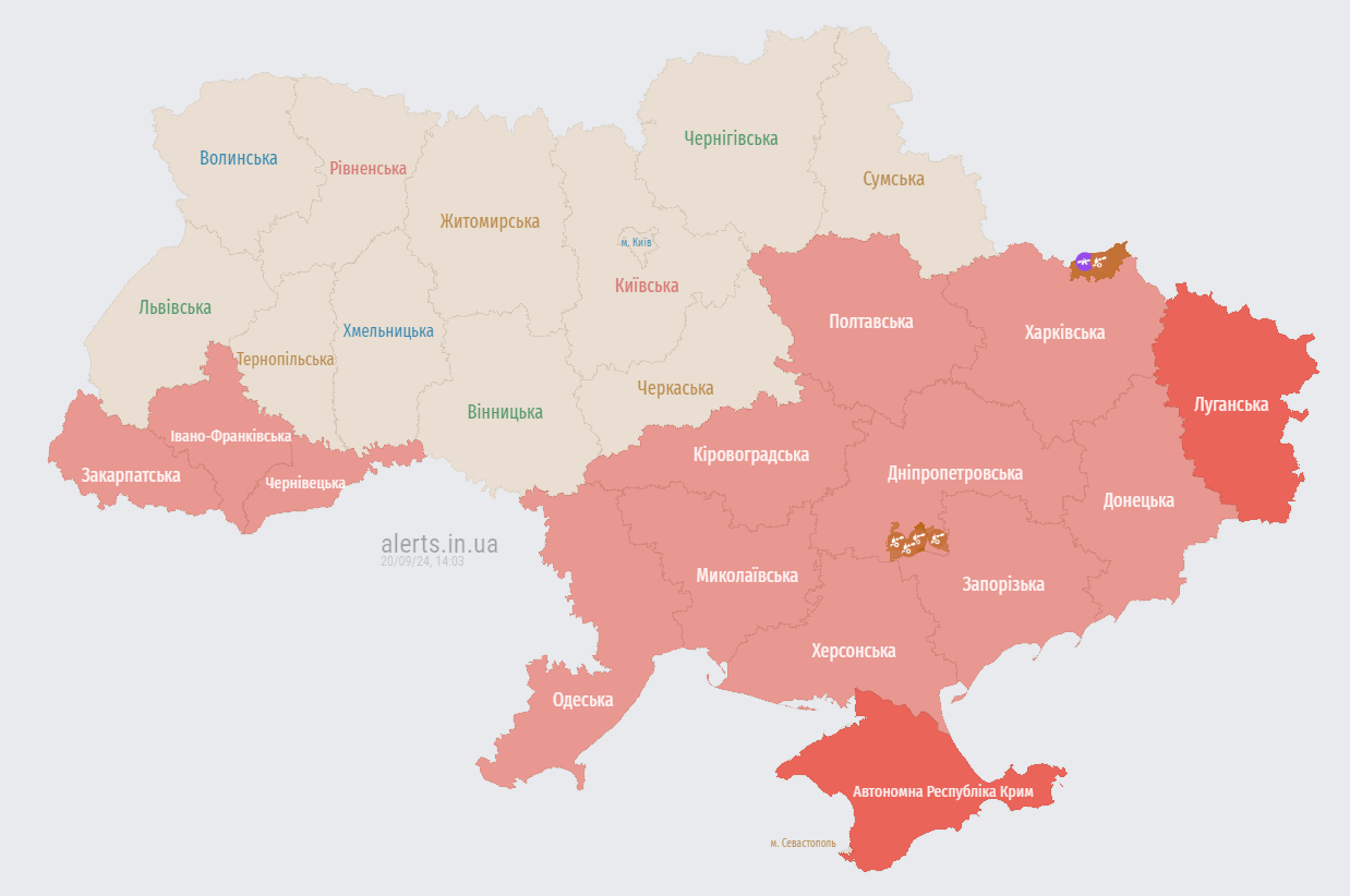 В Одесі пролунали вибухи, є загроза балістики з півдня