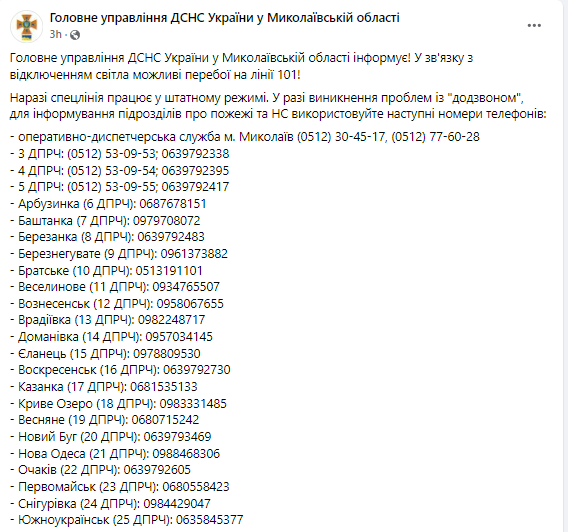 Аварійна ситуація. Миколаїв та значна частина області знеструмлені