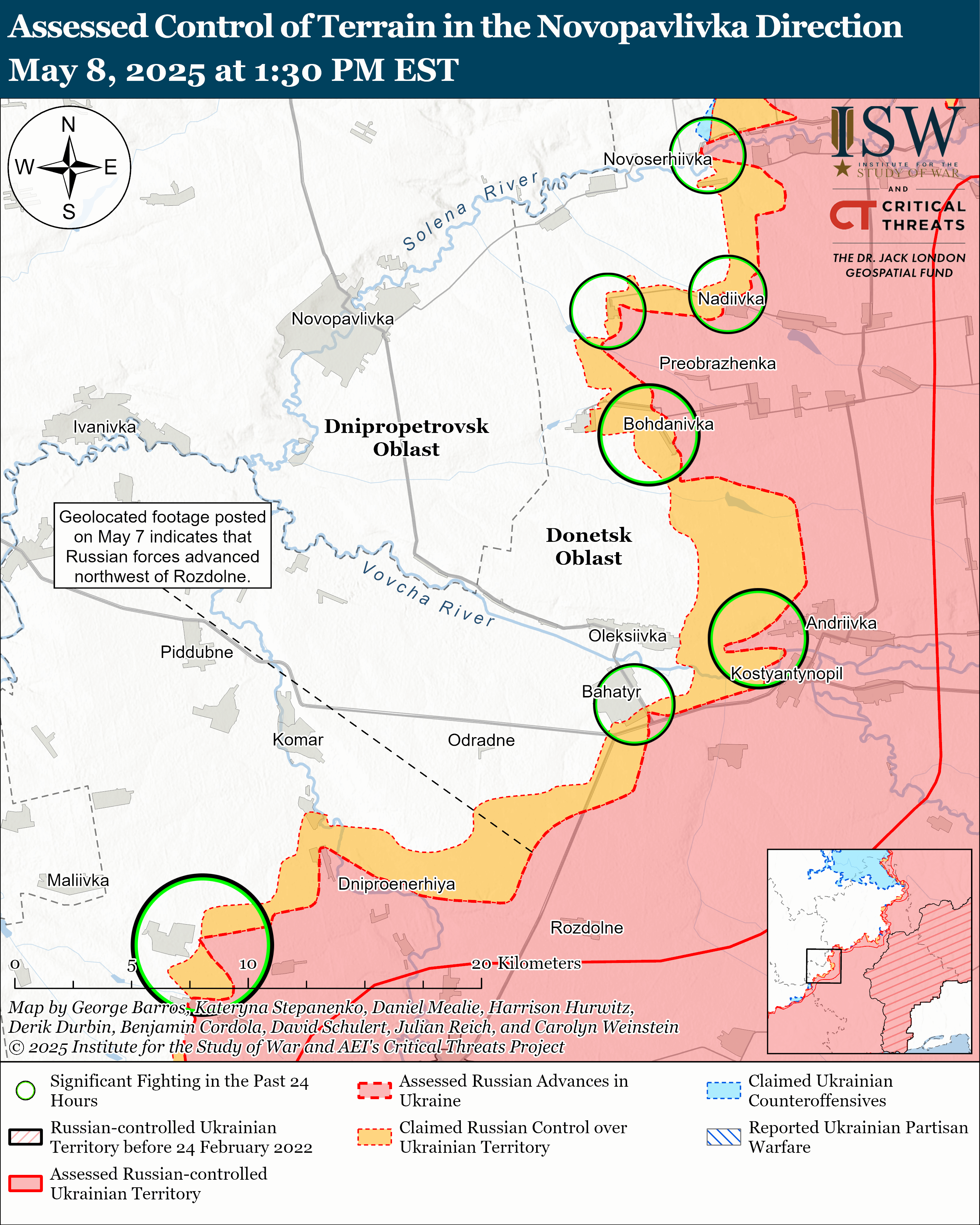 ЗСУ просунулися біля Торецька і в Курській області, ворог тисне на 7 напрямках: карти ISW