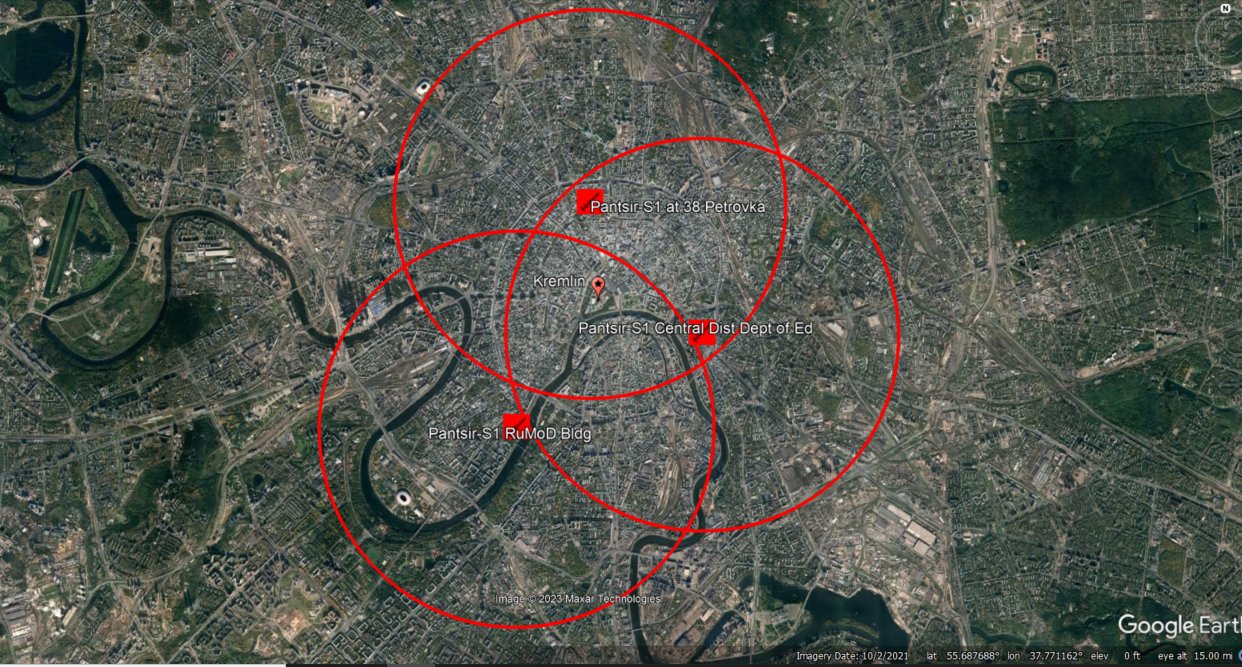 Вокруг Кремля разместили уже три комплекса ПВО "Панцирь-С1"