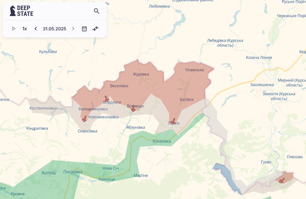 Росіяни просуваються? Що відбувається у Сумській області, оновлені карти боїв