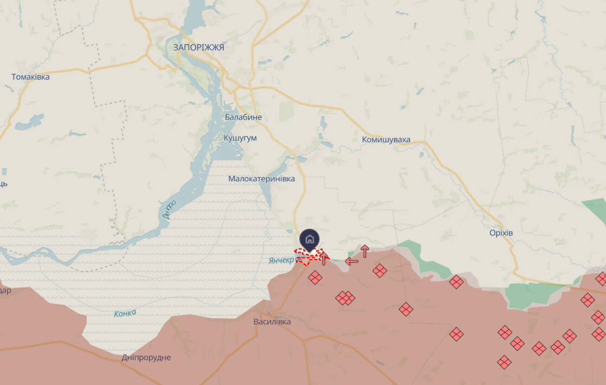 Ворог намагається захопити плацдарм у Кам'янському на Запоріжжі: чому він важливий