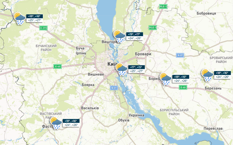 Дощі, грози і спека: якою буде погода в Україні 21 липня