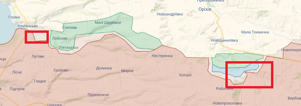 DeepState: ЗСУ просуваються на південь від Бахмута і під Оріховим у Запорізькій області